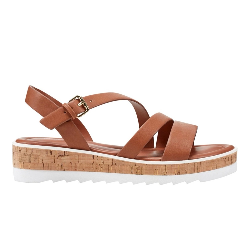 Marc Fisher Brown Platform Sandals Cork Sole Size 9.5 New